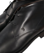 TOD’S - Black Rubber Sole LOGO Ankle Chukka Boot - 13