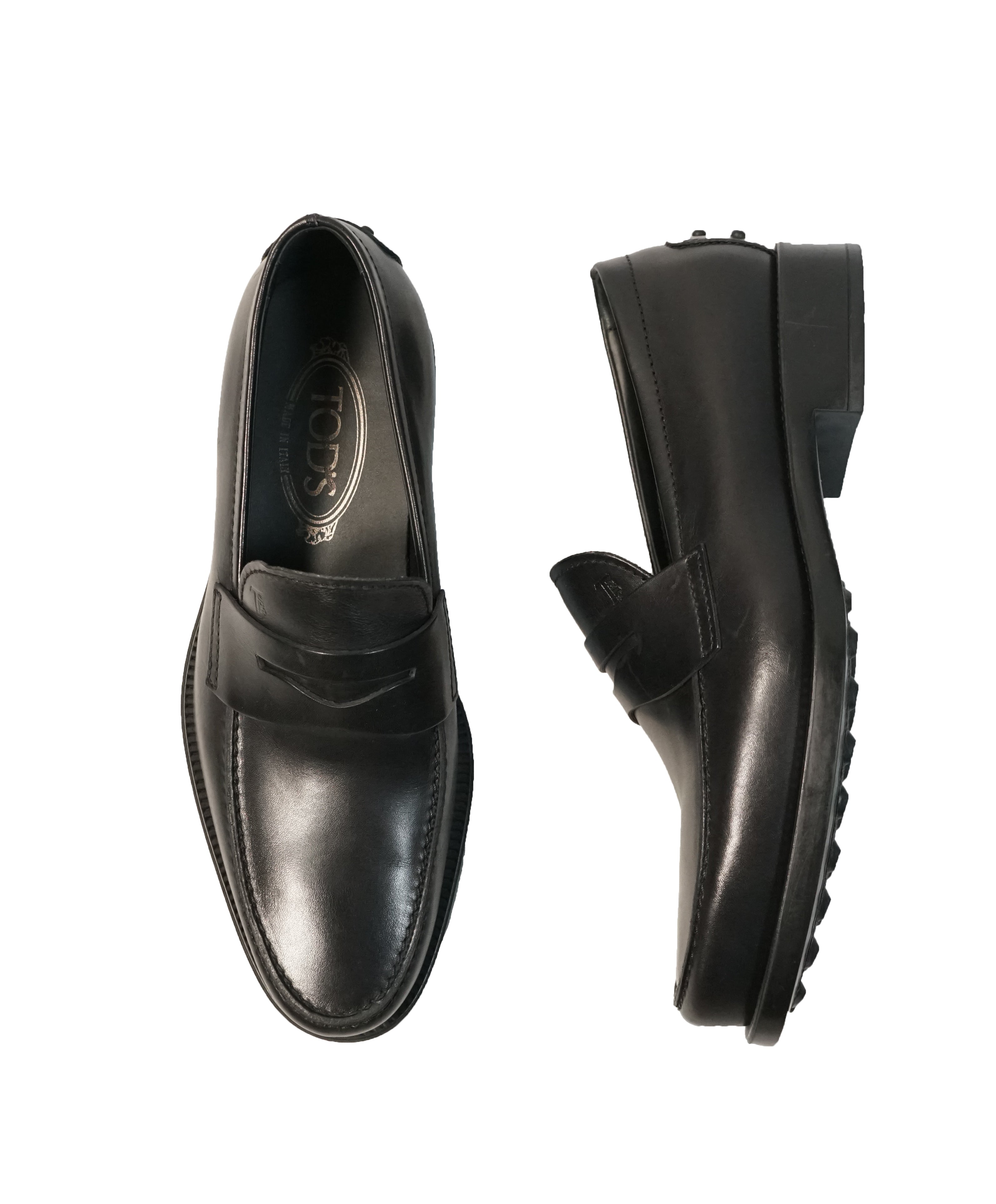 TOD’S - “Boston” Black Penny Loafers - 8 US