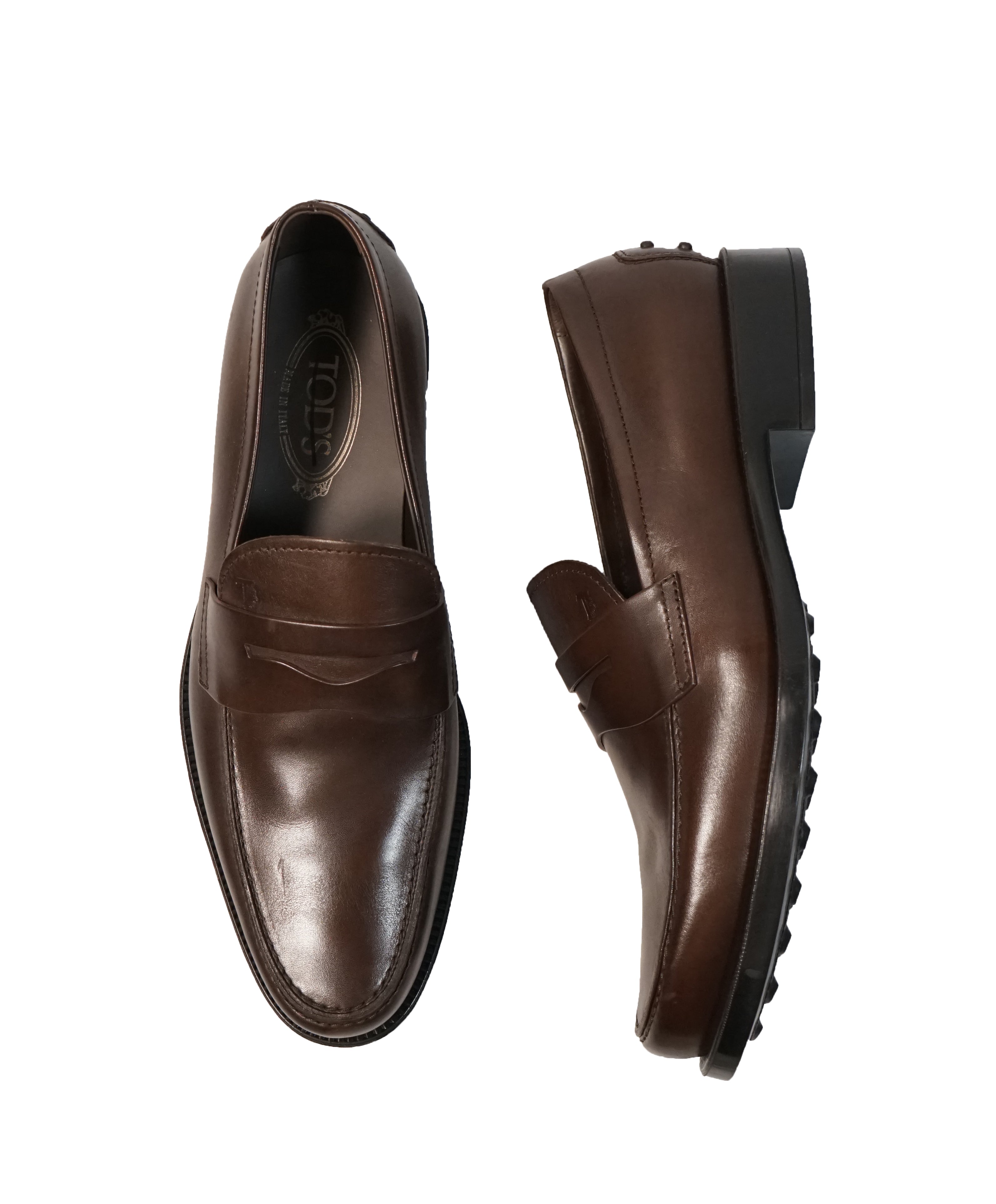 TOD’S - “Boston” Brown Penny Loafers - 10.5