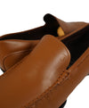 TOD’S -Brown “LOGO Gommini” Vamp Engraved Italian Leather Loafers - 12.5