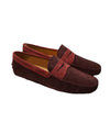 TOD’S - Gommini Laccetto Bi-Color Burgundy Suede Driving Loafers - 10.5