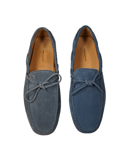 TOD’S - Powder Blue Laccetto Driving Loafers Knot Front - 9