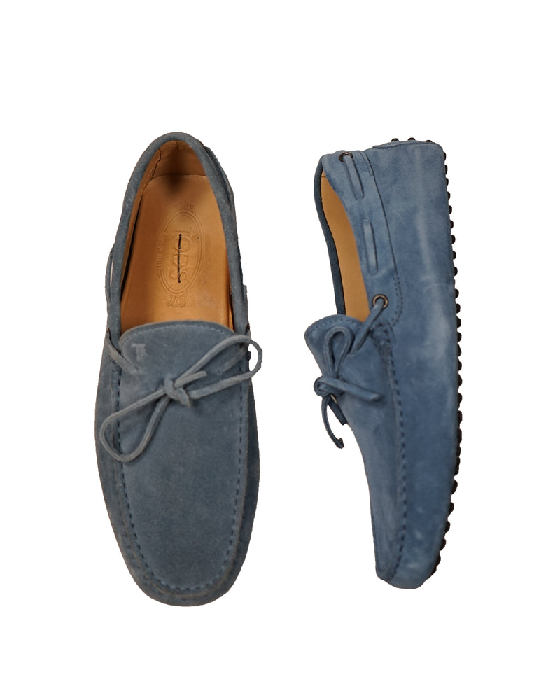 TOD’S - Powder Blue Laccetto Driving Loafers Knot Front - 9
