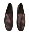 TOD’S - Purple Textured Penny Loafer Logo Leather “Gommini” Loafers- 14