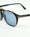 TOM FORD - "TF5401" Black/Gold & Blue With Clip On Sunglasses - 51-20 145