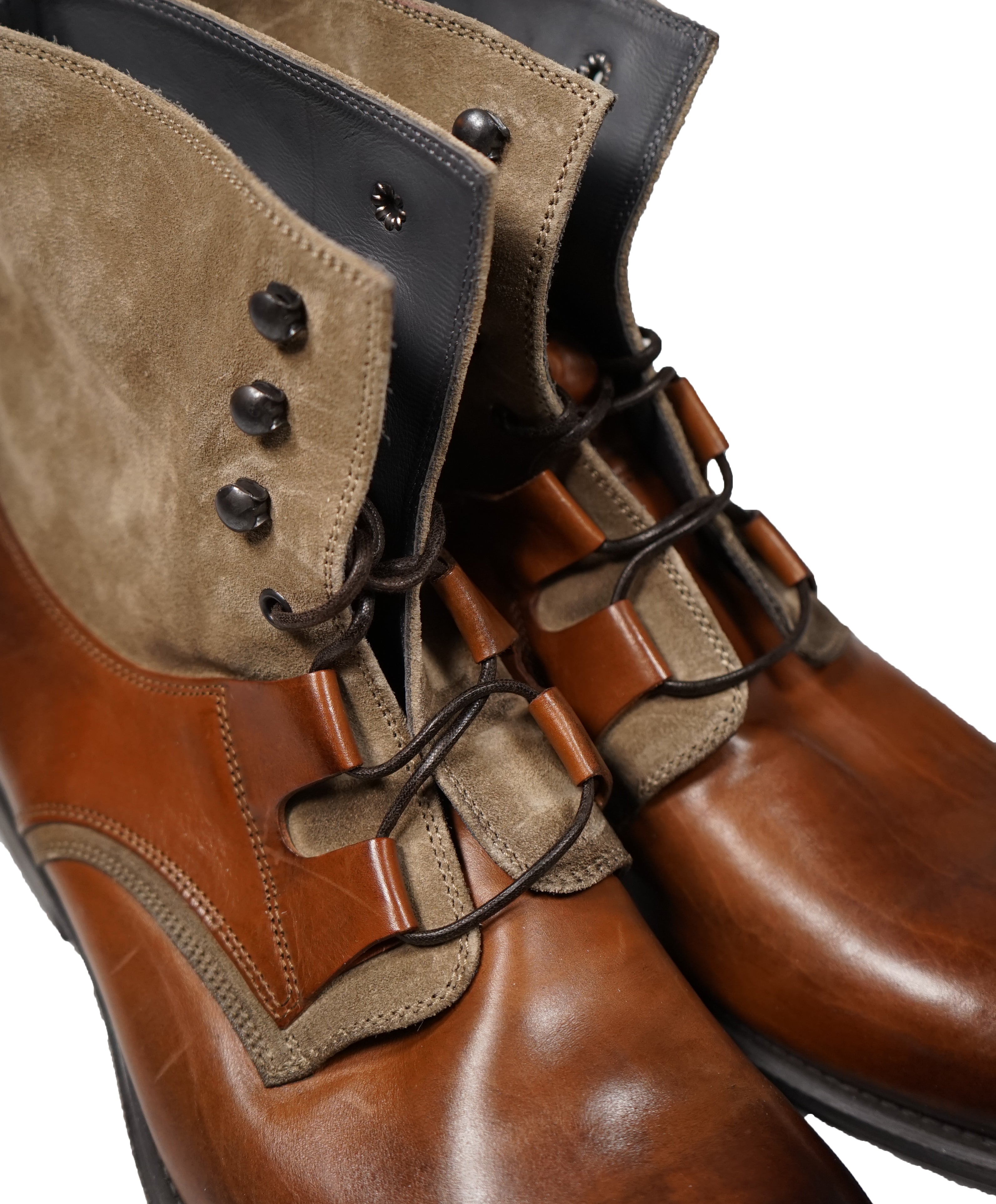 TO BOOT NEW YORK - “BLAKE” Mixed Media Boot Unique Lacing - 10US