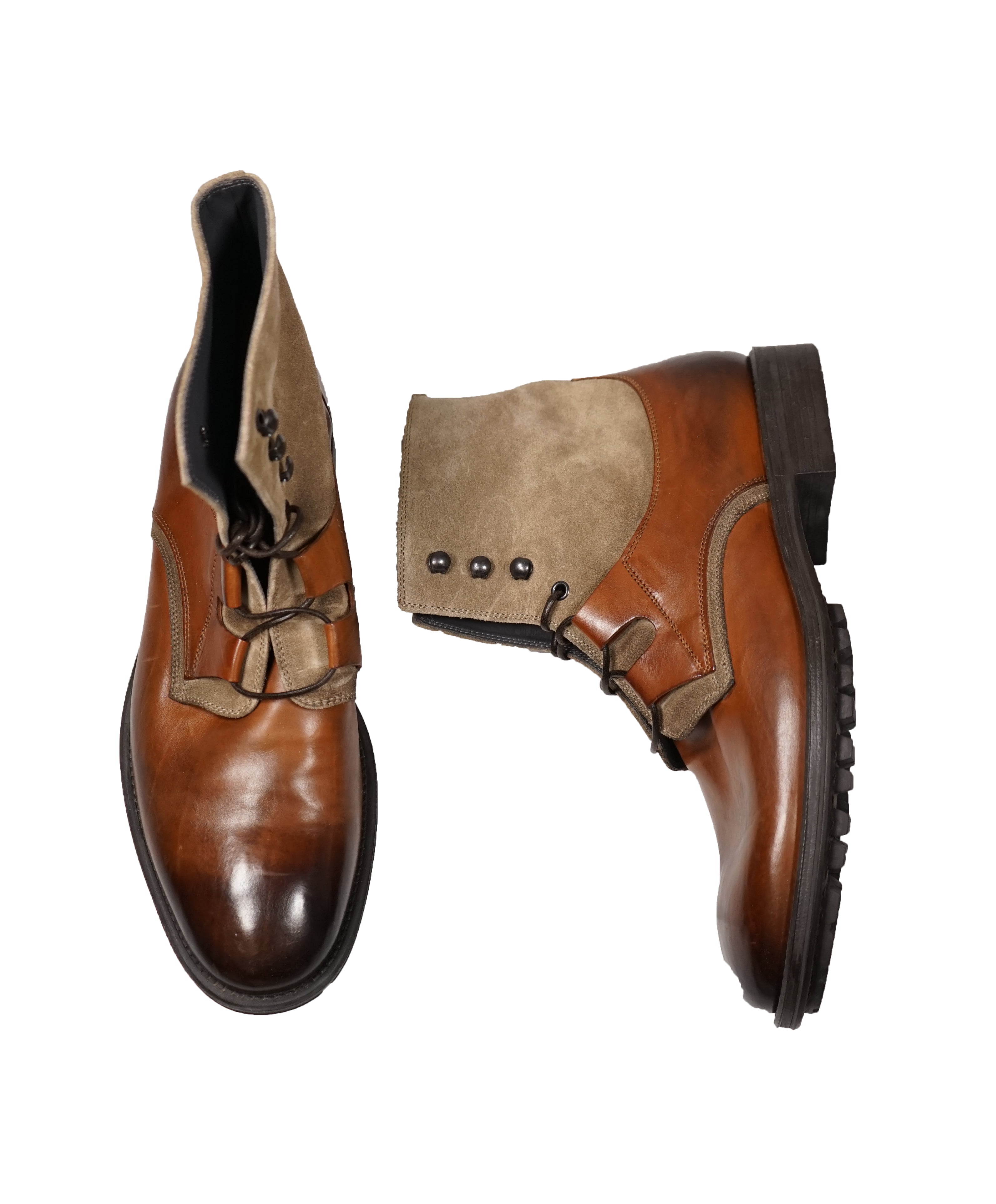 TO BOOT NEW YORK - “BLAKE” Mixed Media Boot Unique Lacing - 10US