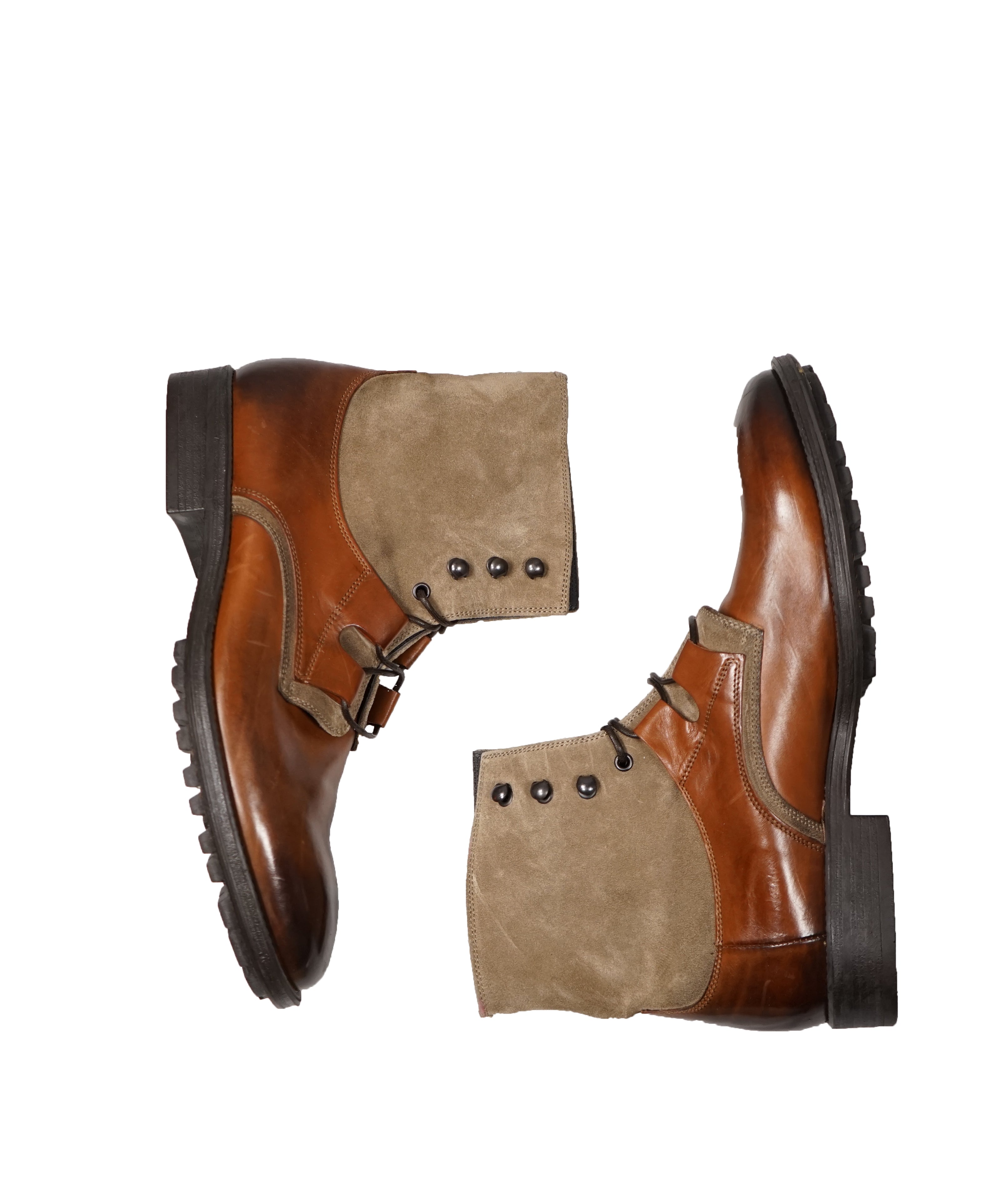 TO BOOT NEW YORK - “BLAKE” Mixed Media Boot Unique Lacing - 10US