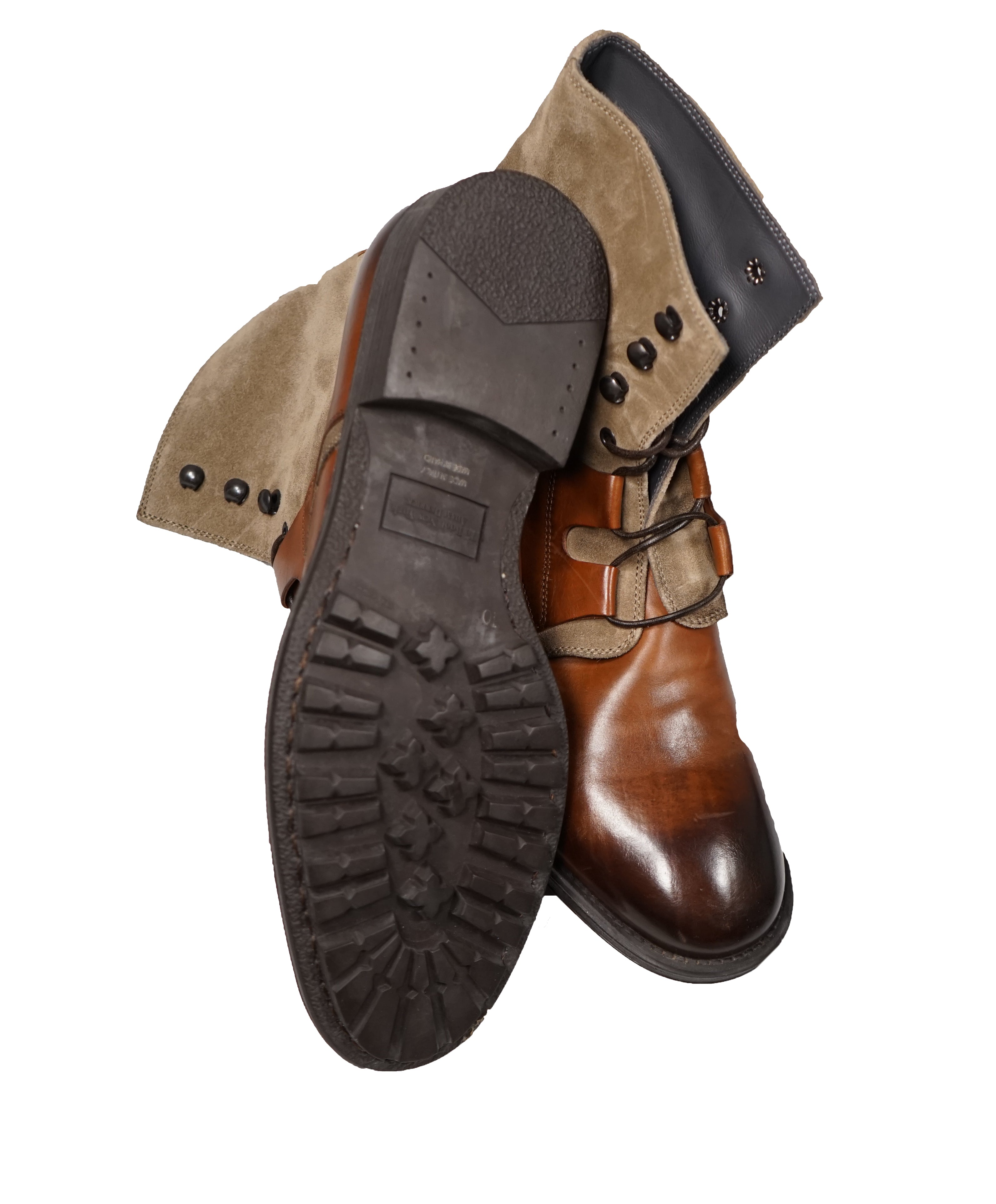 TO BOOT NEW YORK - “BLAKE” Mixed Media Boot Unique Lacing - 10US