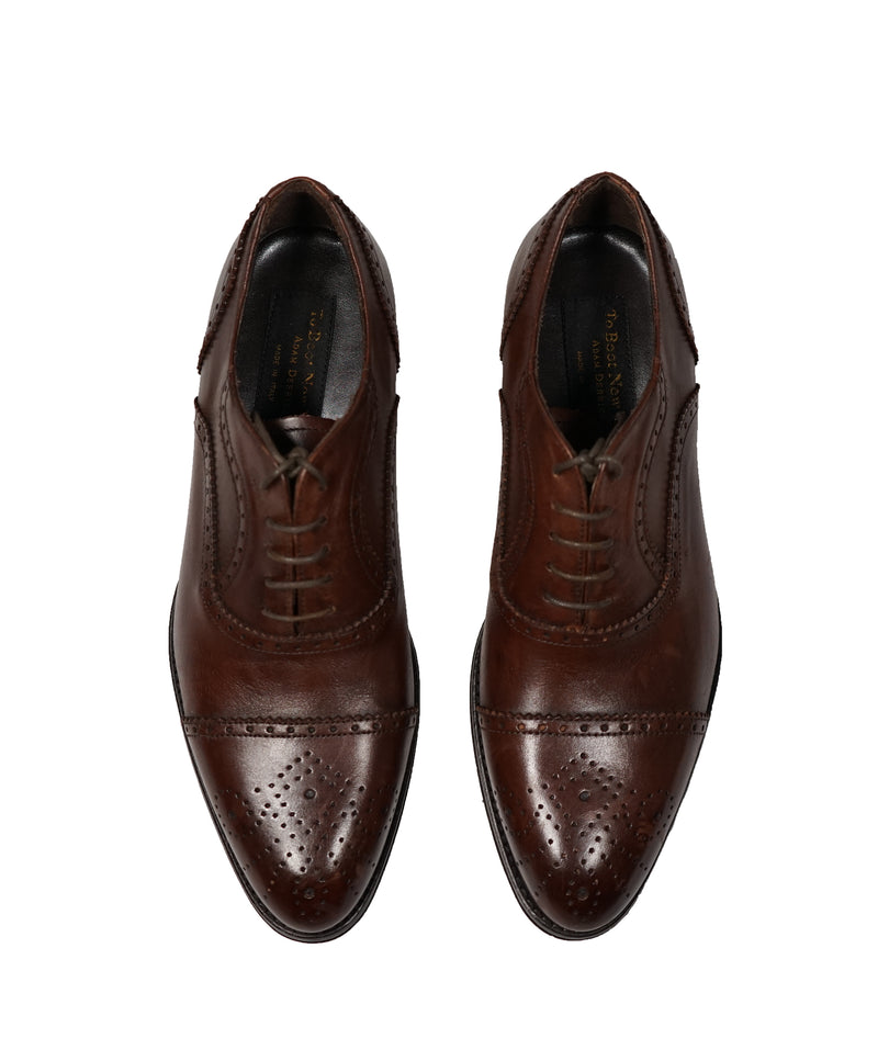 TO BOOT NEW YORK - CAPOTE Brown Brogue Cap-Toe Oxfords - 8.5