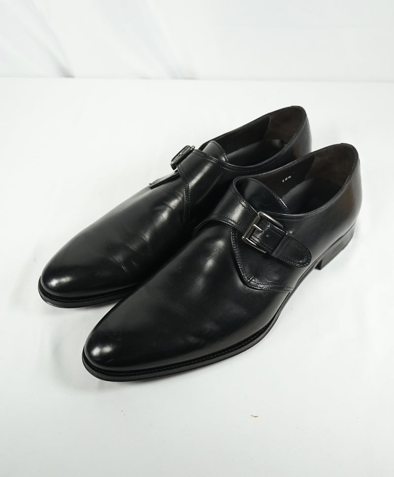 TO BOOT NEW YORK - "Campbell” Single Monk Strap Black Loafers - 10.5