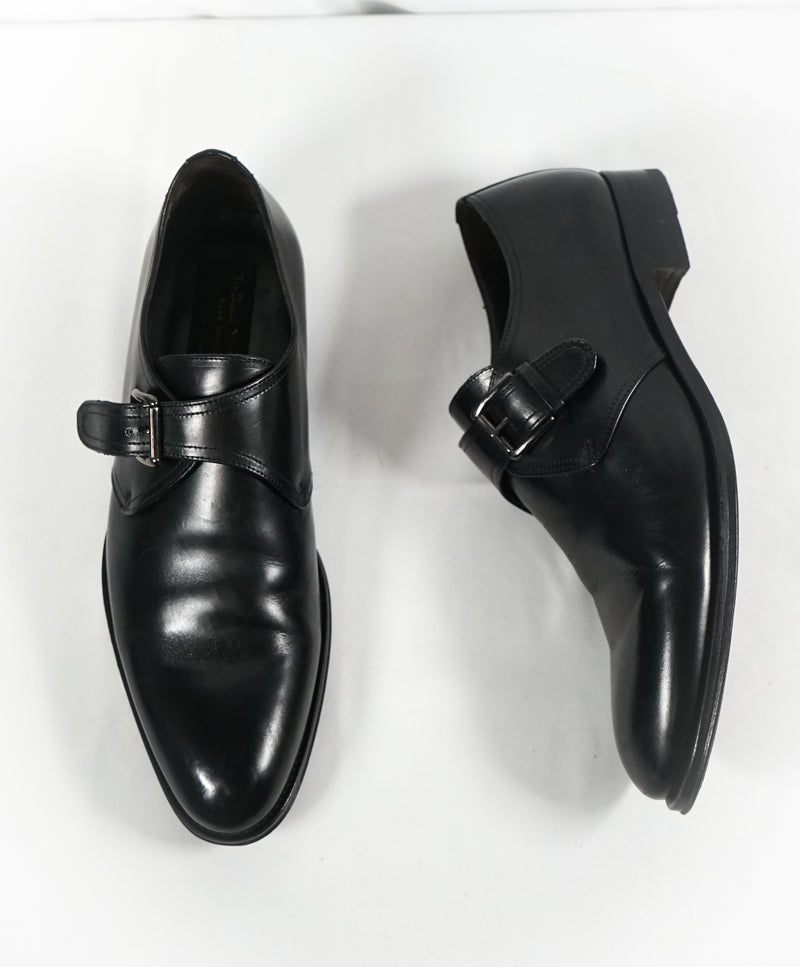 TO BOOT NEW YORK - "Campbell” Single Monk Strap Black Loafers - 8.5