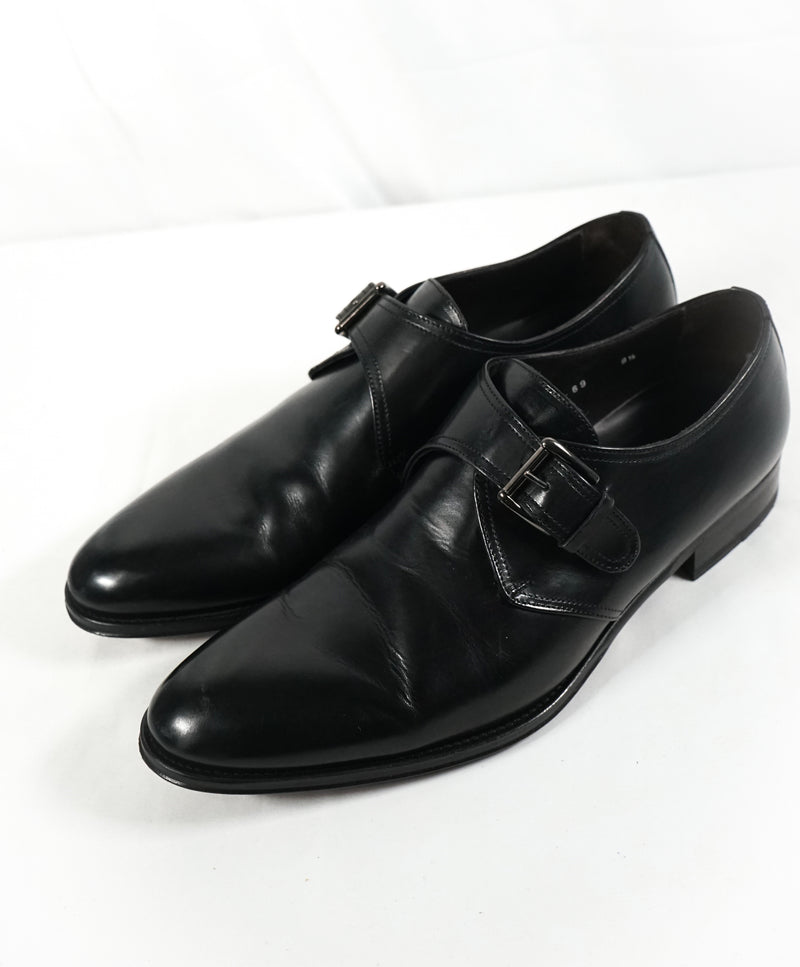 TO BOOT NEW YORK - "Campbell” Single Monk Strap Black Loafers - 8.5