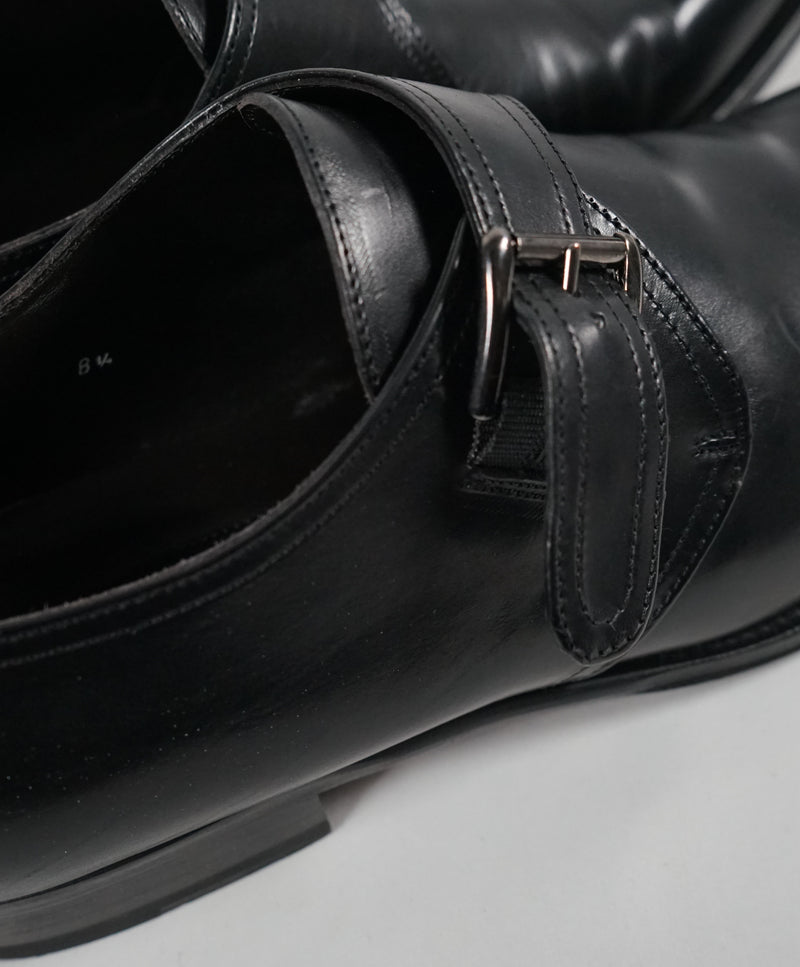 TO BOOT NEW YORK - "Campbell” Single Monk Strap Black Loafers - 8.5