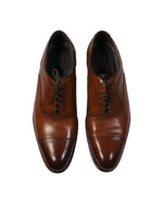 TO BOOT NEW YORK -“Capote” Cap-toe Brown Oxfords - 10