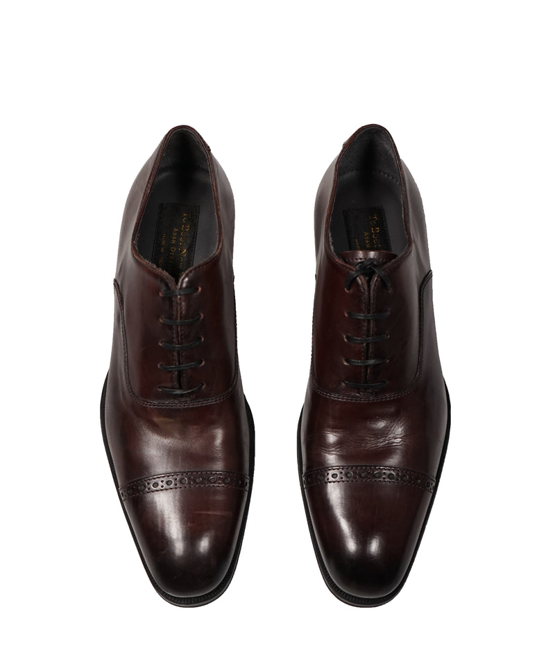 TO BOOT NEW YORK - “DEREK” Burgundy Oxblood Brogue Cap Oxfords - 7.5