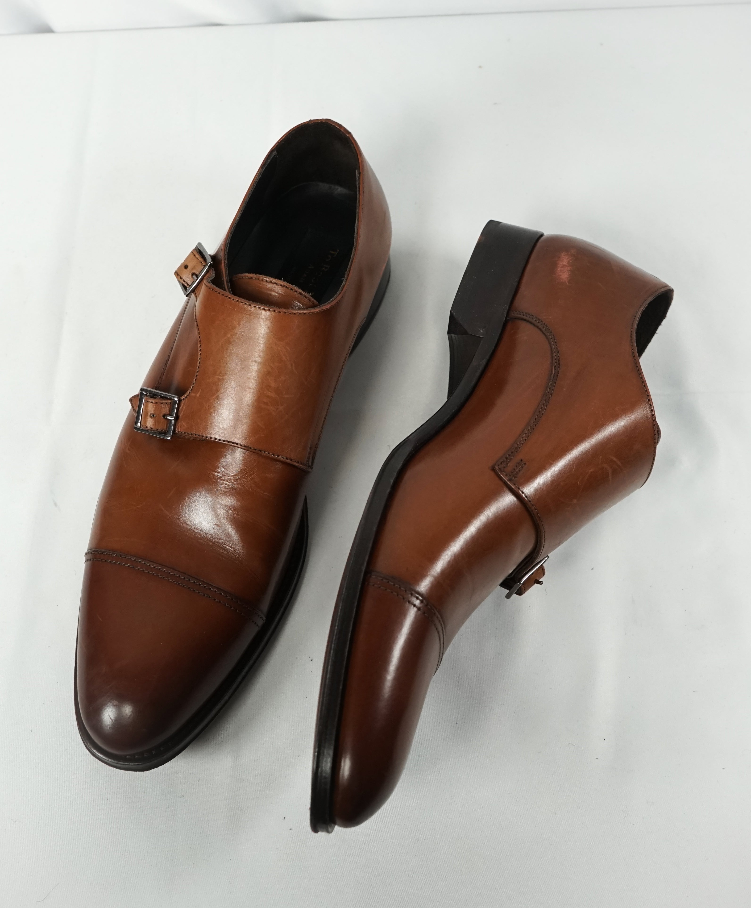 TO BOOT NEW YORK - Double Monk Strap Loafers Round Toe Brown - 11