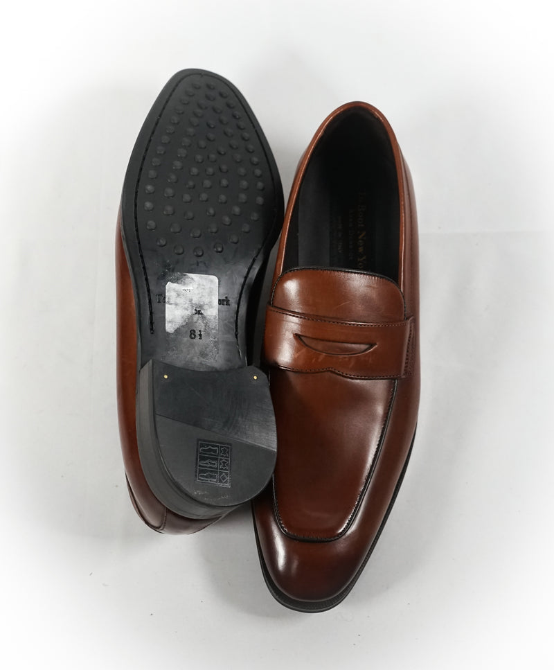 TO BOOT NEW YORK - “Dupont” Brown Premium Grade Leather Penny Loafers - 8.5