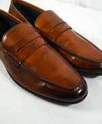 TO BOOT NEW YORK - “Pieter” Burnt Tip Brown Patina Penny Loafers - 9.5