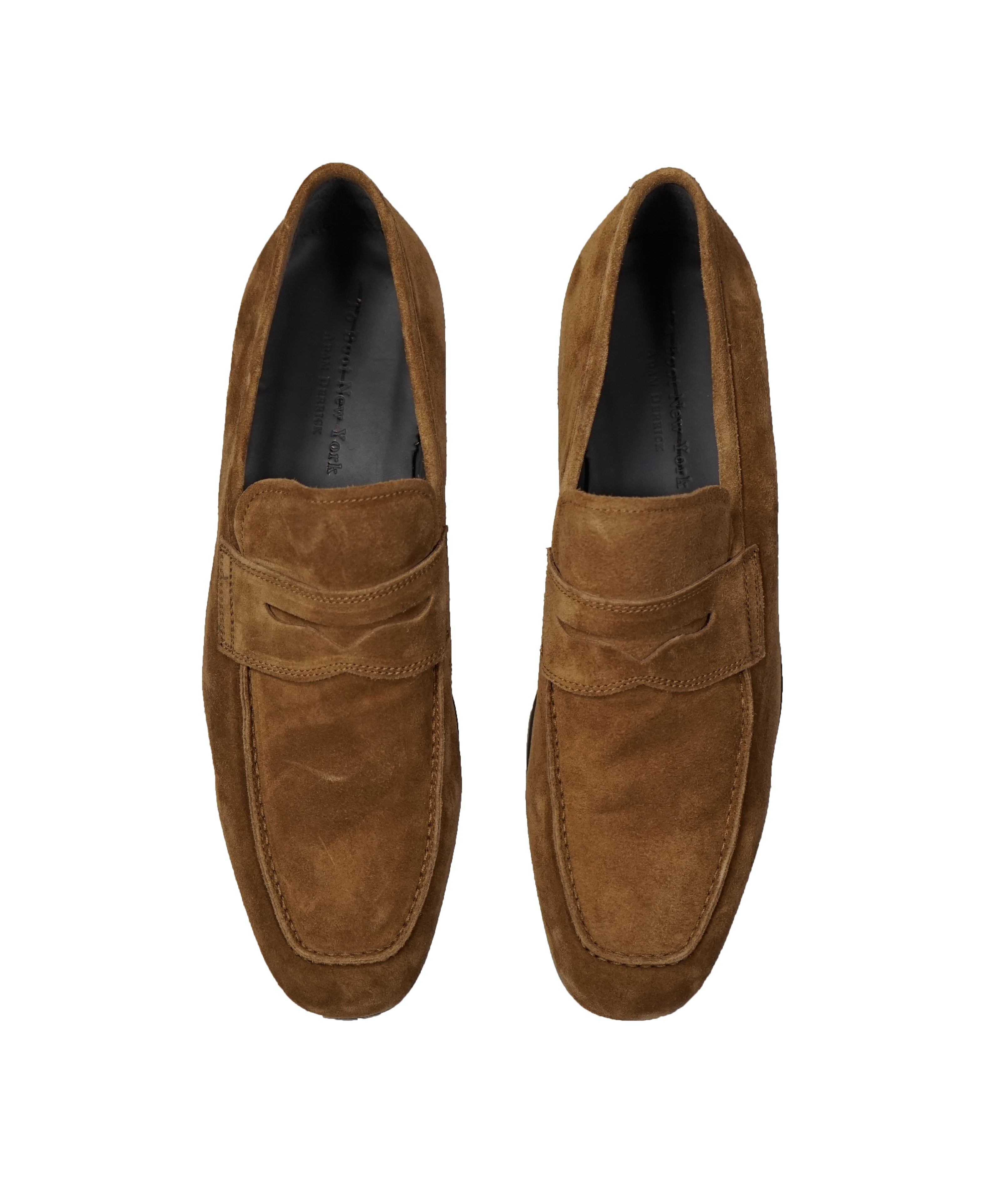 TO BOOT NEW YORK - Tobacco Brown Distressed Penny Loafers - 11