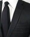 VERSACE COLLECTION -Abstract Textured Black & Gray Runway Melange Slim Suit- 36R