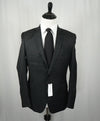 VERSACE COLLECTION - Abstract Textured Black & Gray Runway Melange Slim Suit- 40R