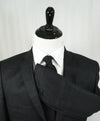 VERSACE COLLECTION -Abstract Textured Black & Gray Runway Melange Slim Suit - 38R