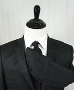 VERSACE COLLECTION - Abstract Textured Black & Gray Runway Melange Slim Suit- 36R