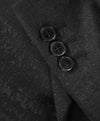 VERSACE COLLECTION - Abstract Textured Black & Gray Runway Melange Slim Suit - 38R