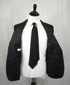 VERSACE COLLECTION -Abstract Textured Black & Gray Runway Melange Slim Suit- 38R