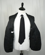 VERSACE COLLECTION -Abstract Textured Black & Gray Runway Melange Slim Suit- 36R