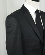 VERSACE COLLECTION -Abstract Textured Black & Gray Runway Melange Slim Suit- 38R