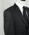 VERSACE COLLECTION - Abstract Textured Black & Gray Runway Melange Slim Suit- 36R