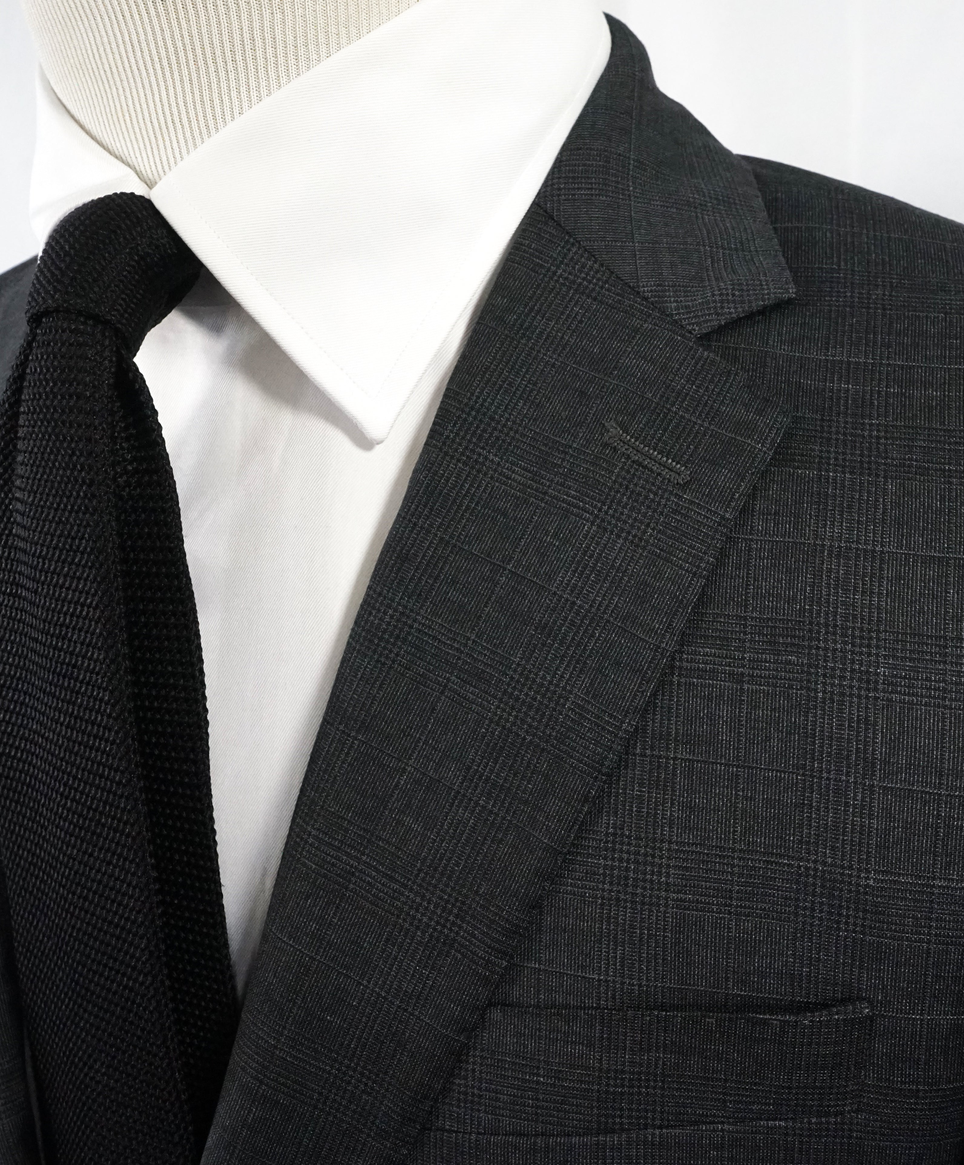 VERSACE COLLECTION - Gray Prince of Wales Check Plaid Suit - 38L