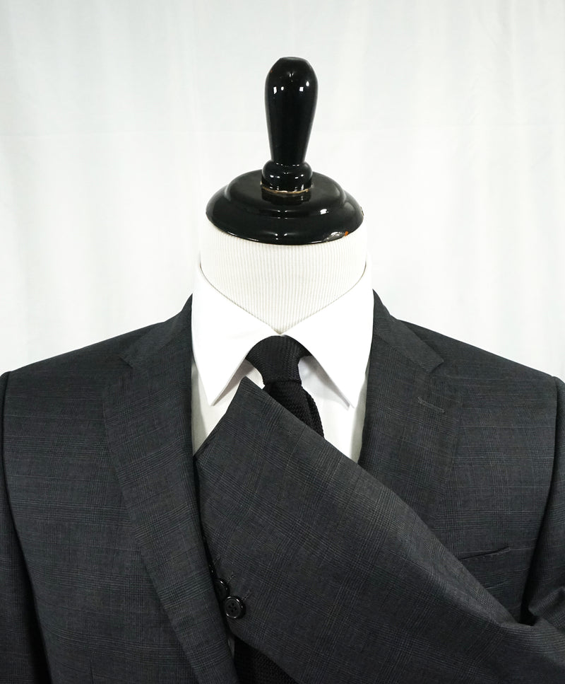 VERSACE COLLECTION - Gray Prince of Wales Check Plaid Suit  - 40L