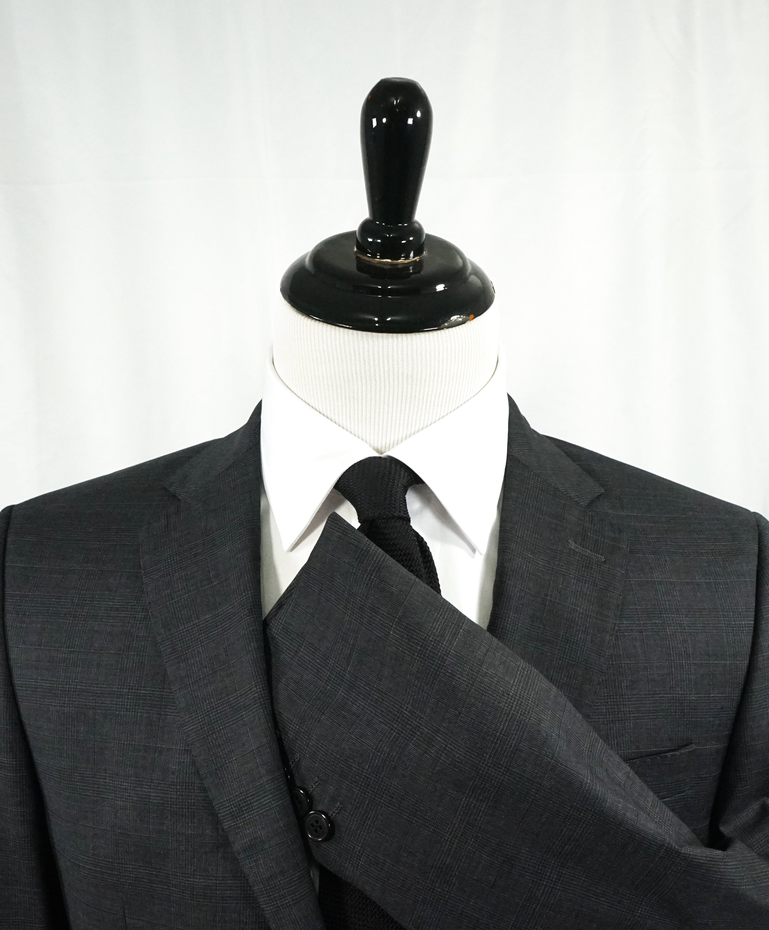 VERSACE COLLECTION - Gray Prince of Wales Check Plaid Suit - 38L