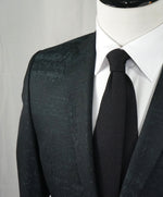 VERSACE COLLECTION - Abstract Textured Jade & Gray Runway Melange Slim Suit - 36R