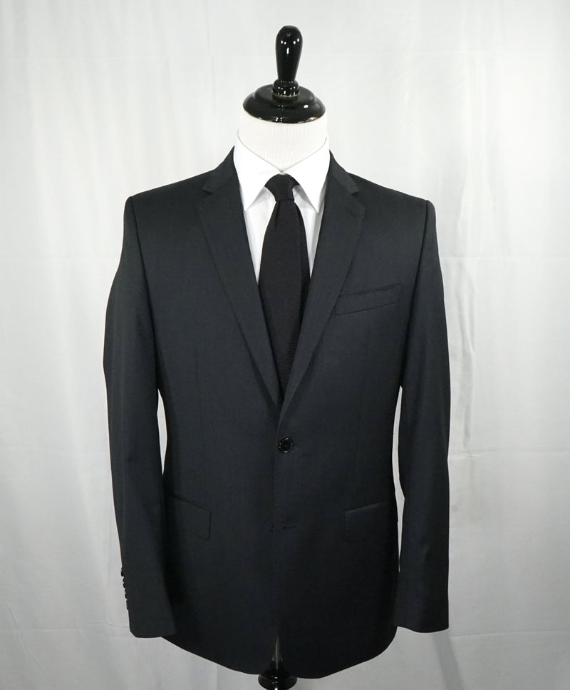 VERSACE COLLECTION - Notch Lapel Gray Micro Stripe Suit Engraved Buttons - 40R