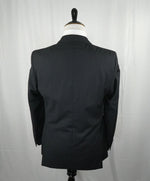 VERSACE COLLECTION - Notch Lapel Gray Micro Stripe Suit Engraved Buttons - 40R