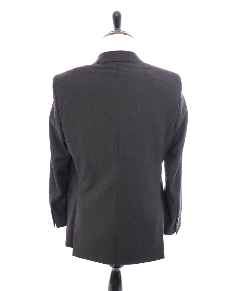 VERSACE COLLECTION - Solid Charcoal Gray SLIM 2-Button Blazer  - 44R