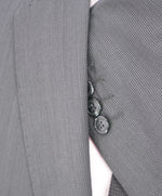 VERSACE COLLECTION - Micro Check Gray Wool & Silk SLIM 2-Button Blazer  - 48R