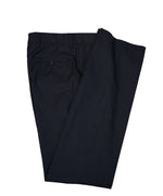 VERSACE COLLECTION - Flat Front Navy Micro Stripe Dress Pants - 30W