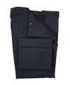 VERSACE COLLECTION - Flat Front Navy Micro Stripe Dress Pants - 36W