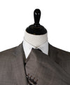 VERSACE COLLECTION - Gray Brown Prince of Wales Check with Pink Detail - 48R