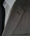 VERSACE COLLECTION - Gray Brown Prince of Wales Check with Pink Detail - 48R