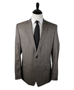 VERSACE COLLECTION - Gray Brown Prince of Wales Check with Pink Detail - 48R