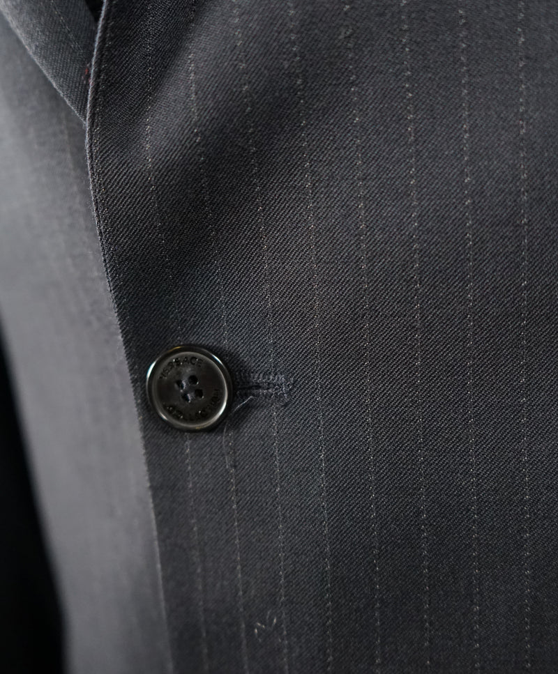 VERSACE COLLECTION - Navy Pinstripe 2-Button Slim Suit - 38R