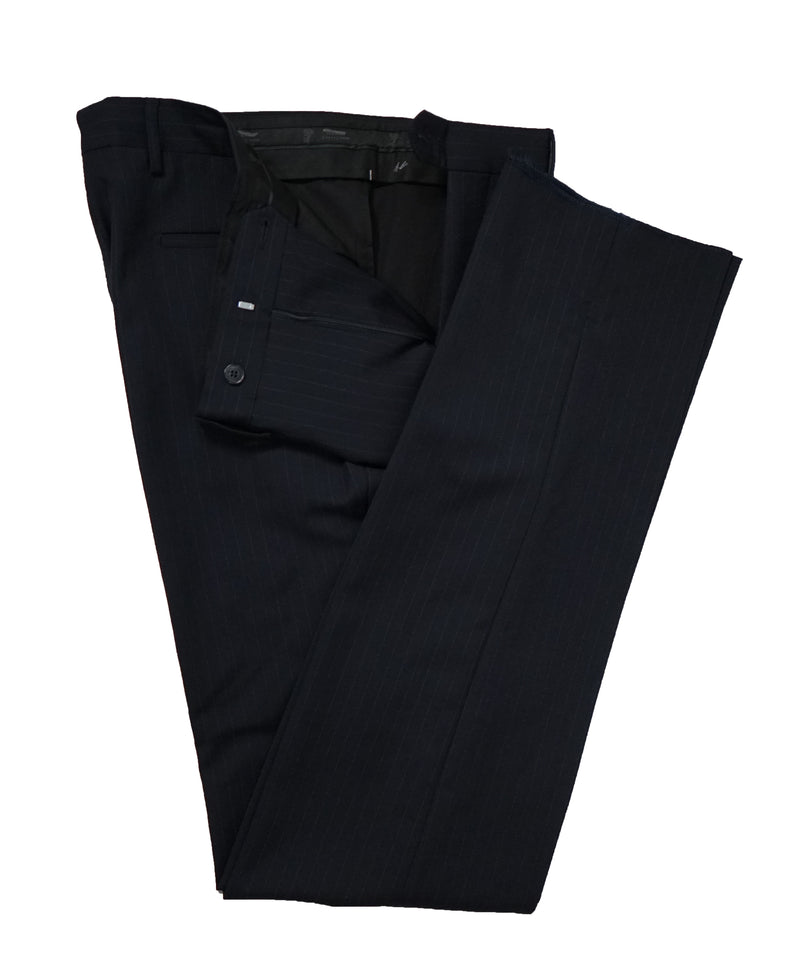 VERSACE COLLECTION - Navy Pinstripe 2-Button Slim Suit - 38R