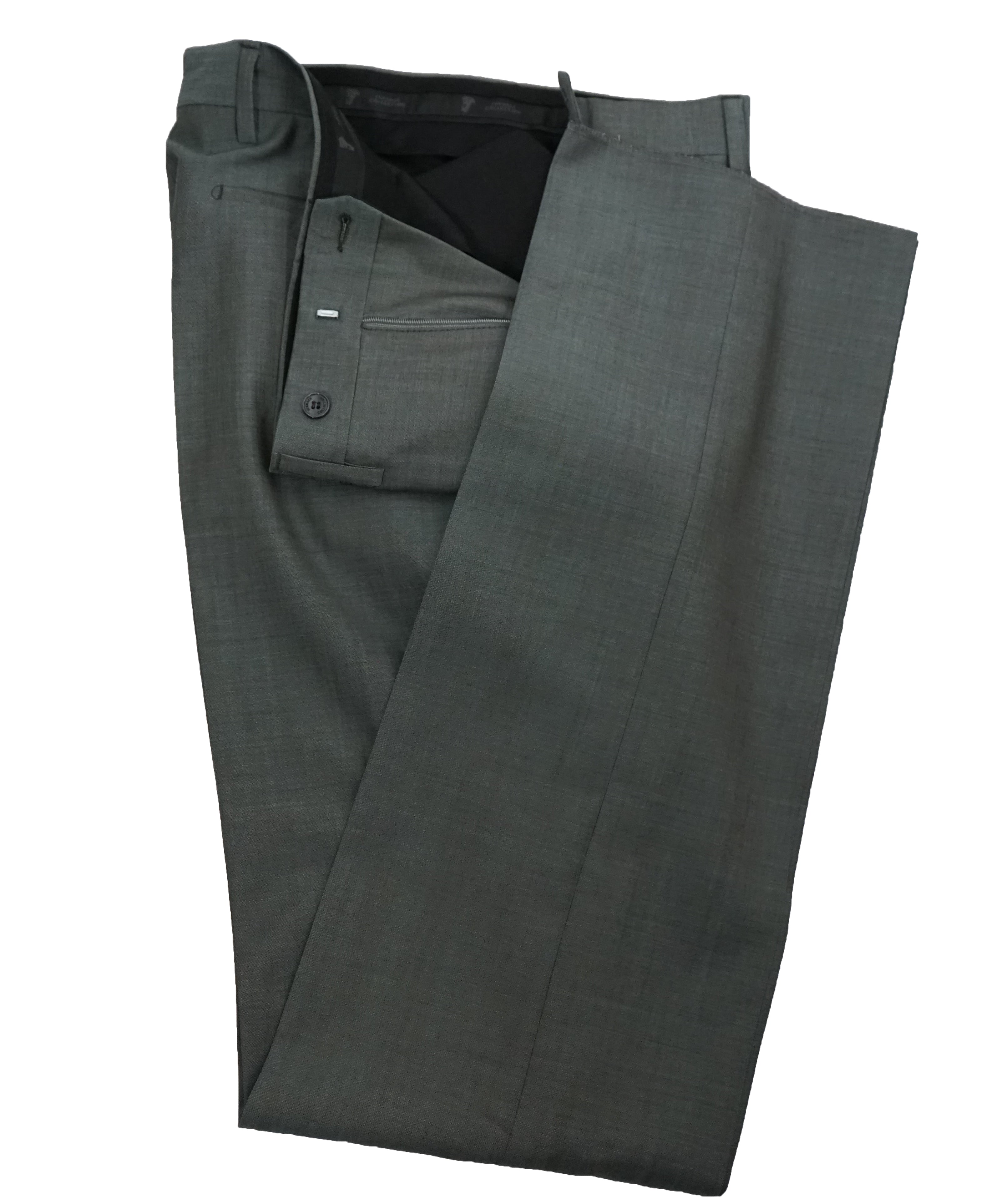 VERSACE COLLECTION - Mohair Blend Silver/Mint Sharkskin Suit Logo Buttons  - 38R