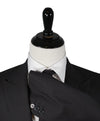 VERSACE COLLECTION - Wide Peak Lapel Textured Check Black Suit - 38R